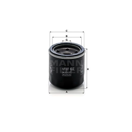 &Ouml;lfilter MANN-FILTER MW 64 f&uuml;r ISUZU JCB INGERSOLL-RAND MELROE KAWASAKI GEHL