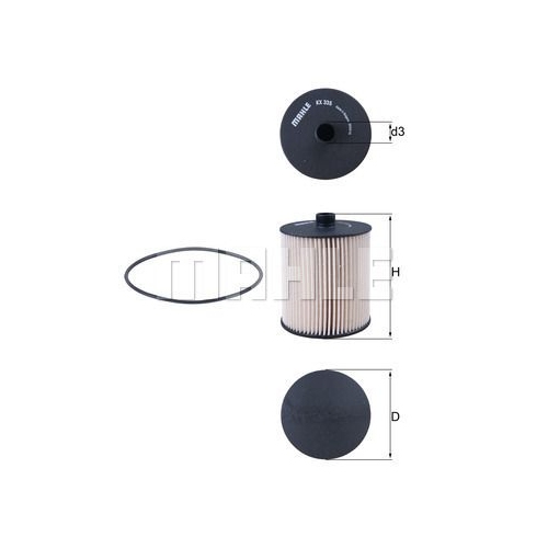 Kraftstofffilter KNECHT KX 335D f&uuml;r CITRO&Euml;N PEUGEOT