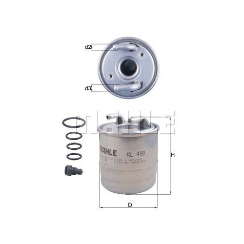 Kraftstofffilter KNECHT KL 490D f&uuml;r MERCEDES-BENZ