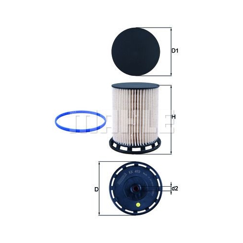 Kraftstofffilter KNECHT KX 493D f&uuml;r PORSCHE VAG BENTLEY