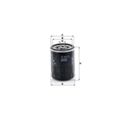 &Ouml;lfilter MANN-FILTER W 6019 f&uuml;r SUBARU TOYOTA