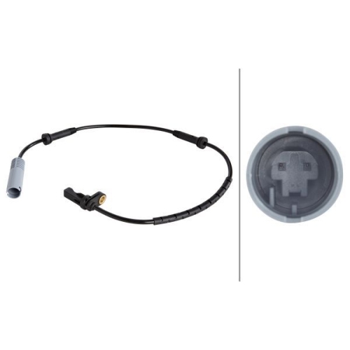 Sensor, Raddrehzahl HELLA 6PU 012 039-761 f&uuml;r BMW, Vorderachse, links, rechts
