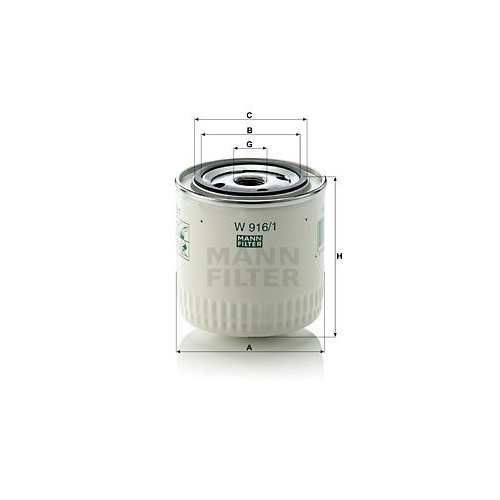 &Ouml;lfilter MANN-FILTER W 916/1 f&uuml;r CHRYSLER FIAT FORD ISUZU SAAB FAUN VAG O & K