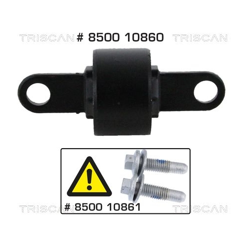 Lagerung, Lenker TRISCAN 8500 10860 f&uuml;r FORD VOLVO, Hinterachse, au&szlig;en, links