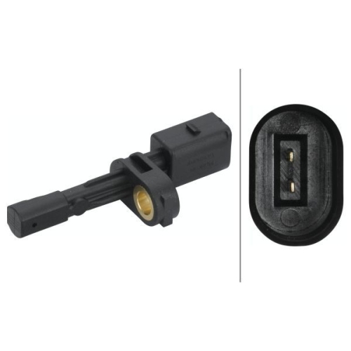 Sensor, Raddrehzahl HELLA 6PU 012 039-771 f&uuml;r AUDI SEAT SKODA VW, Hinterachse