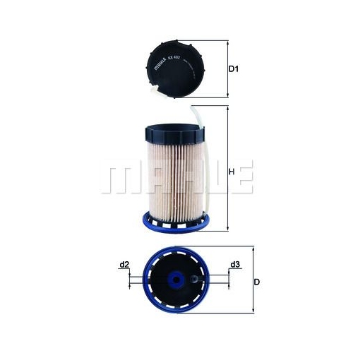Kraftstofffilter KNECHT KX 492 f&uuml;r VAG