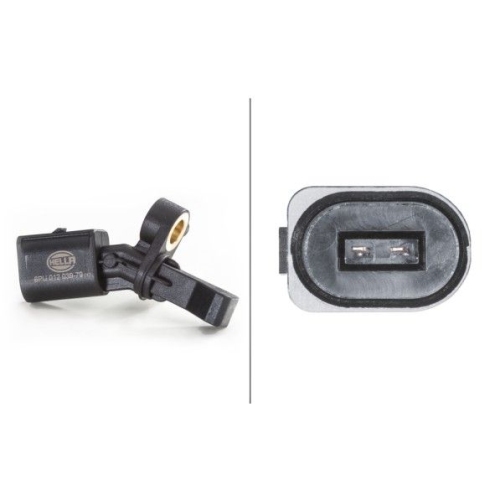 Sensor, Raddrehzahl HELLA 6PU 012 039-791 f&uuml;r AUDI SEAT SKODA VW, Hinterachse