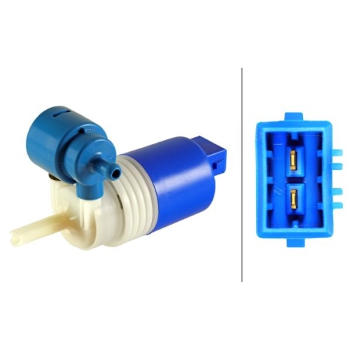 Waschwasserpumpe, Scheibenreinigung HELLA 8TW 005 206-051 f&uuml;r FORD MACK OPEL VW