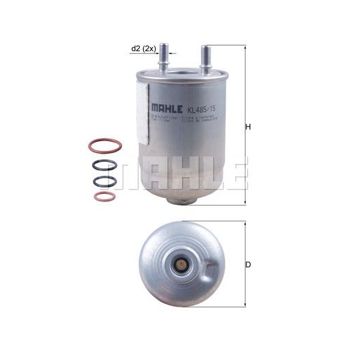 Kraftstofffilter KNECHT KL 485/15D f&uuml;r RENAULT
