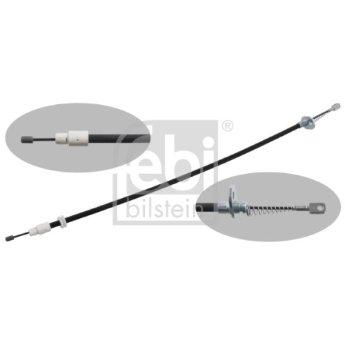 Febi Bilstein 1x 34905 Seilzug, Feststellbremse f&uuml;r Mercedes Benz, hinten links