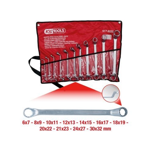 Doppel-Ringschl&uuml;sselsatz KS TOOLS 517.0222