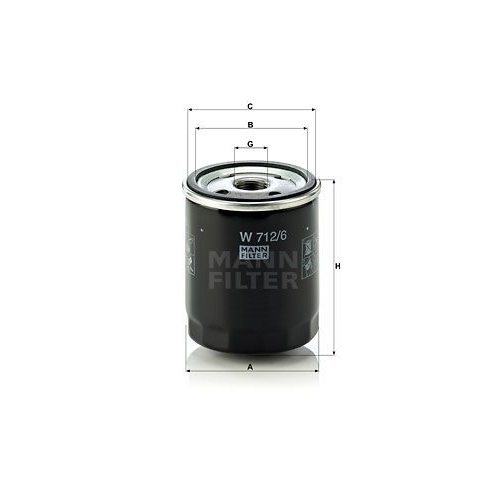 &Ouml;lfilter MANN-FILTER W 712/6 f&uuml;r BMW FORD PEUGEOT RENAULT CATERPILLAR