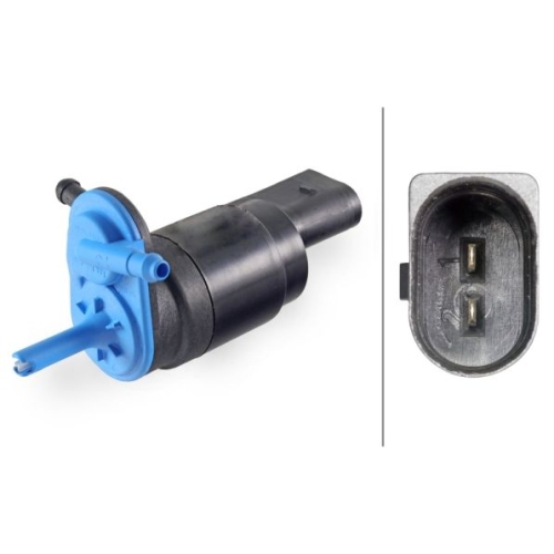 Waschwasserpumpe, Scheibenreinigung HELLA 8TW 006 847-021 f&uuml;r AUDI BMW SEAT VW