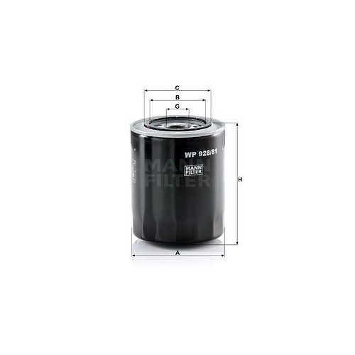 &Ouml;lfilter MANN-FILTER WP 928/81 f&uuml;r MAZDA MITSUBISHI TOYOTA PROTON