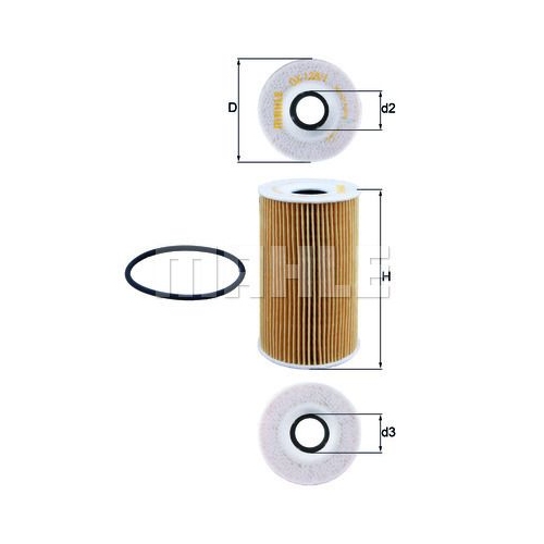 &Ouml;lfilter KNECHT OX 128/1D f&uuml;r PORSCHE