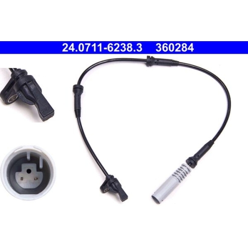 Sensor, Raddrehzahl ATE 24.0711-6238.3 f&uuml;r BMW, Vorderachse