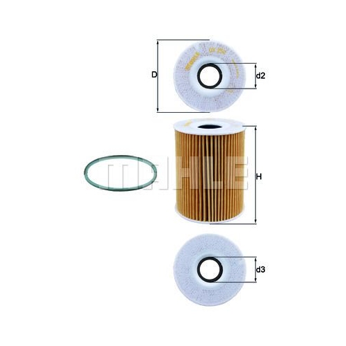 &Ouml;lfilter KNECHT OX 254D4 f&uuml;r PORSCHE