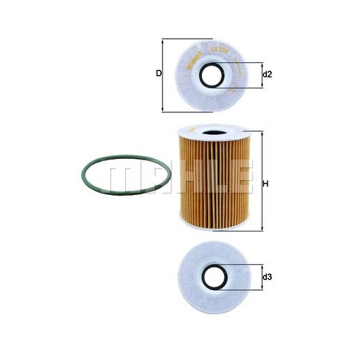 &Ouml;lfilter KNECHT OX 254D5 f&uuml;r PORSCHE