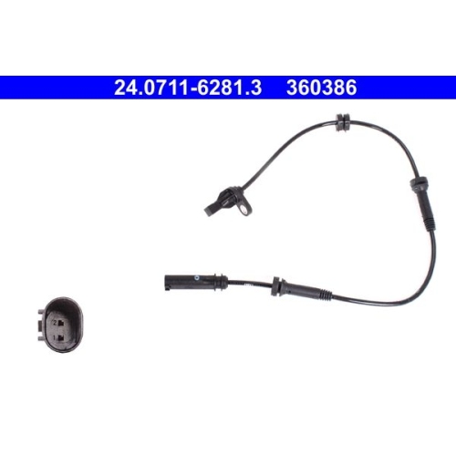 Sensor, Raddrehzahl ATE 24.0711-6281.3 f&uuml;r BMW, Vorderachse
