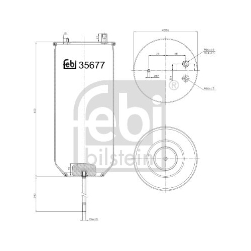 Febi Bilstein 35677 Luftfederbalg ohne Kolben , 1 St&uuml;ck