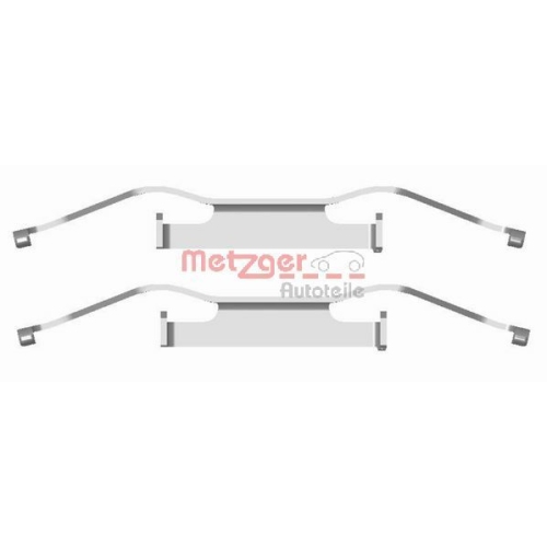 Zubeh&ouml;rsatz, Scheibenbremsbelag METZGER 109-1680 f&uuml;r FIAT VAG, Vorderachse