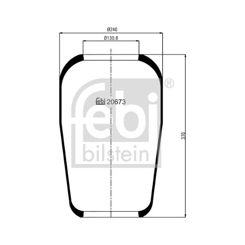 Febi Bilstein 20673 Luftfederbalg ohne Kolben , 1 St&uuml;ck