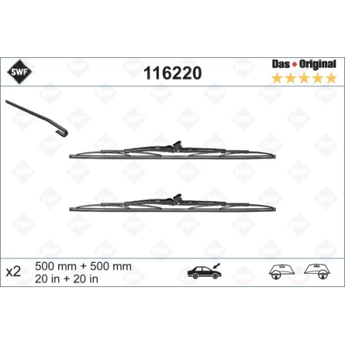 SWF Das Original-Rennerset (x2) Wischerblatt 116220