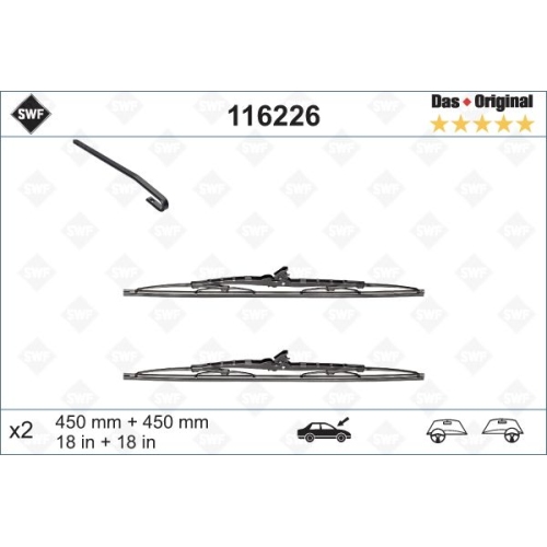 SWF Das Original-Rennerset (x2) Wischerblatt 116226