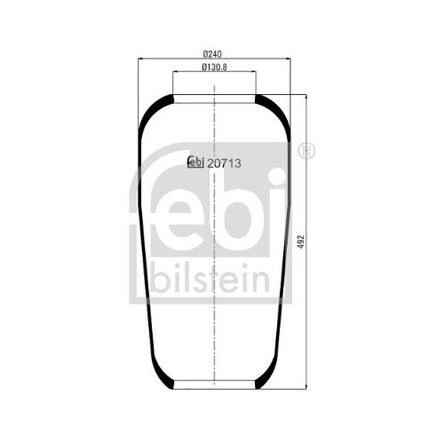 Febi Bilstein 20713 Luftfederbalg ohne Kolben , 1 St&uuml;ck
