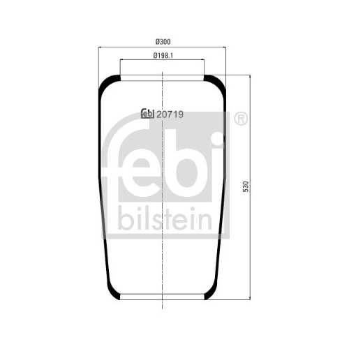 Febi Bilstein 20719 Luftfederbalg ohne Kolben , 1 St&uuml;ck