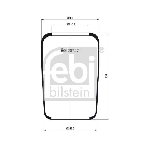 Febi Bilstein 20727 Luftfederbalg ohne Kolben , 1 St&uuml;ck