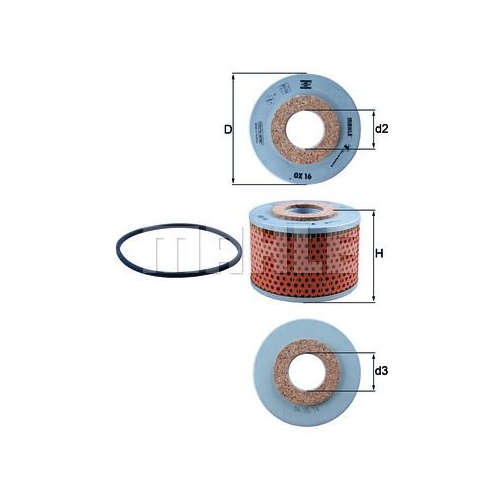 &Ouml;lfilter KNECHT OX 16D f&uuml;r BEDFORD GMC ROVER TALBOT VOLVO PERKINS DAVID BROWN