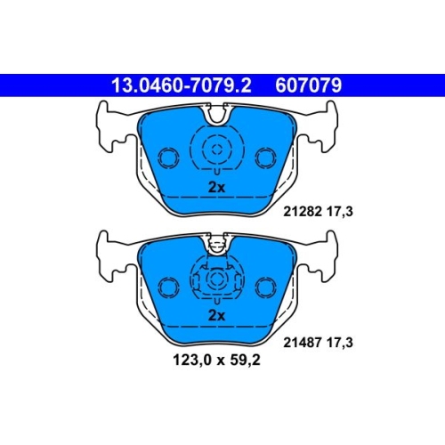 Bremsbelagsatz, Scheibenbremse ATE 13.0460-7079.2 f&uuml;r BMW LAND ROVER