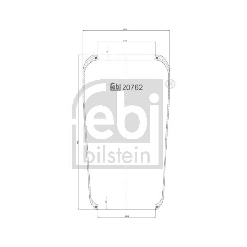 Febi Bilstein 20762 Luftfederbalg ohne Kolben , 1 St&uuml;ck