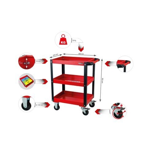 Werkstatt-Servicewagen KS TOOLS 890.0001 f&uuml;r
