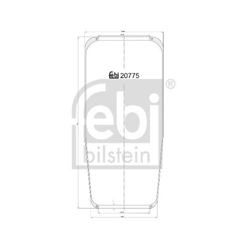 Febi Bilstein 20775 Luftfederbalg ohne Kolben , 1 St&uuml;ck