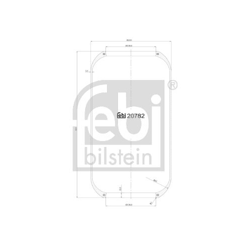 Febi Bilstein 20782 Luftfederbalg ohne Kolben , 1 St&uuml;ck