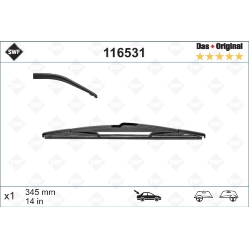 SWF Das Original Heck (x1) Wischerblatt 116531