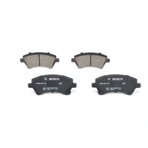 Bremsbelagsatz, Scheibenbremse BOSCH 0 986 424 735 f&uuml;r TOYOTA, Vorderachse
