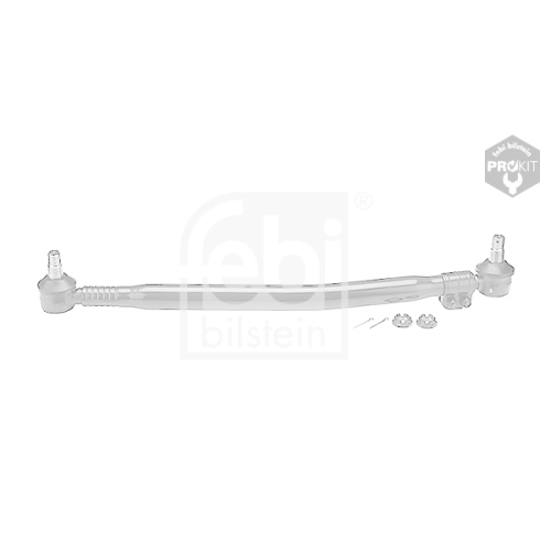 Febi Bilstein 09309 Lenkstange mit Kronenmuttern und Splinten, vom Lenkgetriebe zur 1. Vorderachse , 1 St&uuml;ck