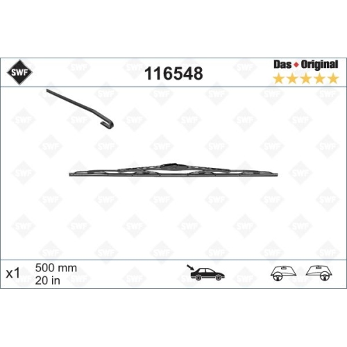 SWF Das Original Heck (x1) Wischerblatt 116548