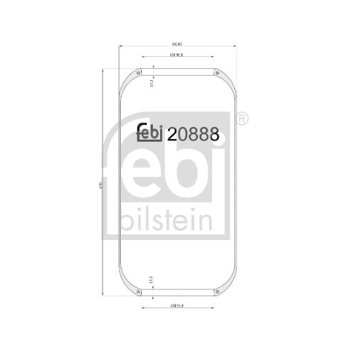 Febi Bilstein 20888 Luftfederbalg ohne Kolben , 1 St&uuml;ck
