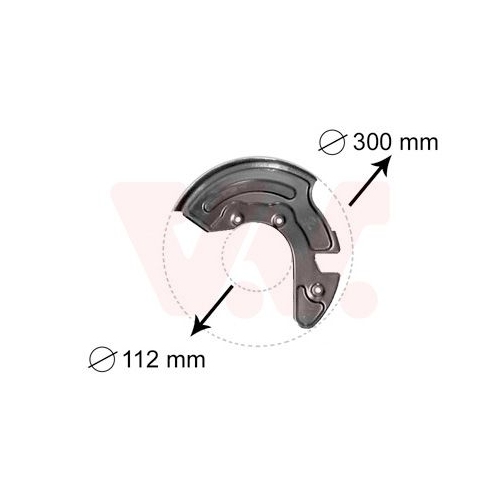 Spritzblech, Bremsscheibe VAN WEZEL 0323372 f&uuml;r AUDI, Vorderachse rechts