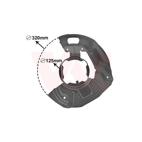 Spritzblech, Bremsscheibe VAN WEZEL 0639371 f&uuml;r BMW, Vorderachse links