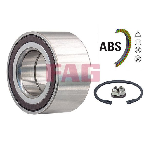 Radlagersatz FAG 713 6204 10 f&uuml;r JAGUAR LAND ROVER, Hinterachse, Vorderachse