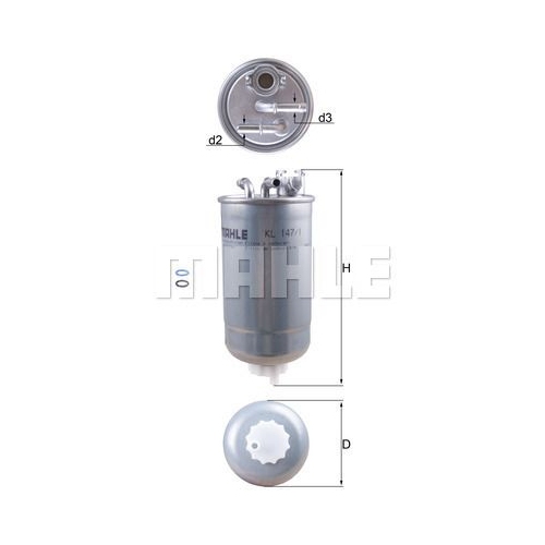 Kraftstofffilter KNECHT KL 147/1D f&uuml;r VAG