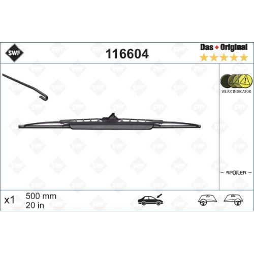 SWF Das Original + Spoiler (x1) Wischerblatt 116604