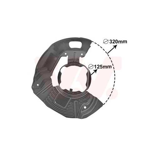 Spritzblech, Bremsscheibe VAN WEZEL 0639372 f&uuml;r BMW, Vorderachse rechts