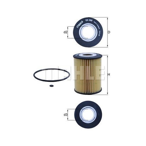&Ouml;lfilter KNECHT OX 380D f&uuml;r CHRYSLER MERCEDES-BENZ