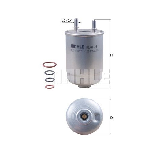 Kraftstofffilter KNECHT KL 485/5D f&uuml;r RENAULT SUZUKI